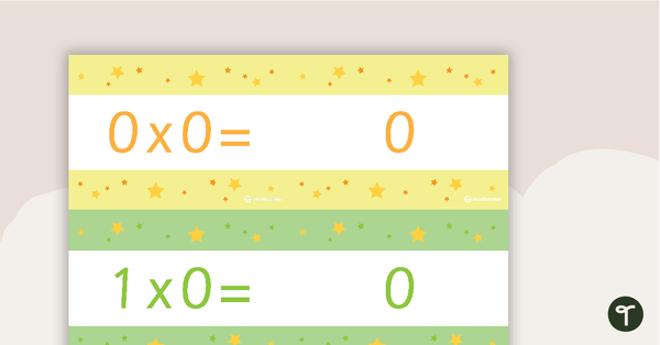 Go to 0 - 12 Multiplication Flashcards - Stars teaching resource