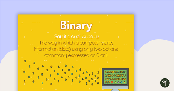 Binary Poster teaching resource