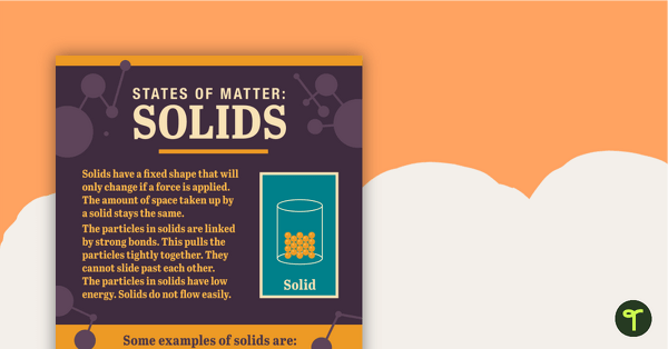 States of Matter: Solids – Poster teaching resource