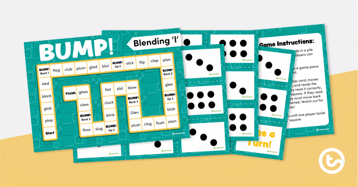 BUMP! Blending 'l' - Board Game teaching resource