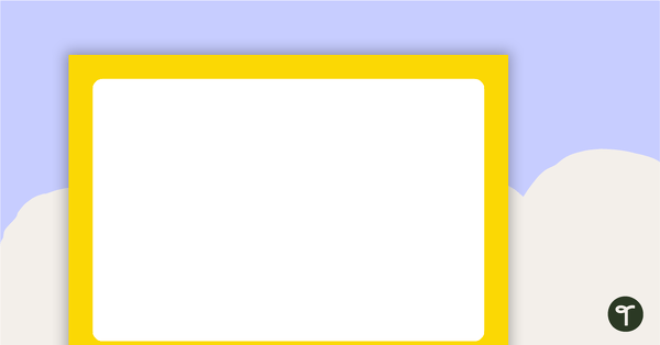 Go to Plain Yellow - Landscape Page Border teaching resource