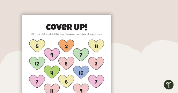 Go to Cover Up! - Addition Facts Game teaching resource