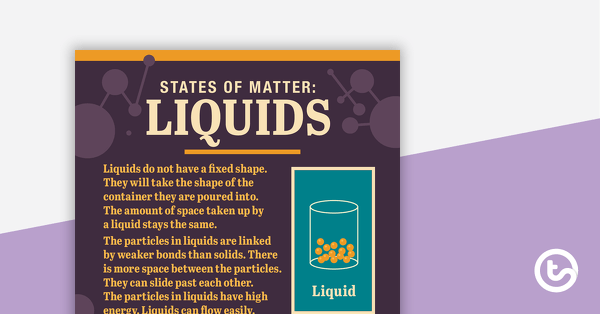 Go to States of Matter: Liquids – Poster teaching resource