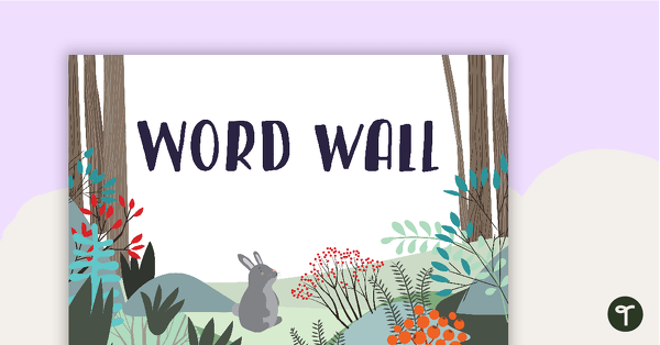 Go to Woodland Tales - Word Wall Template teaching resource