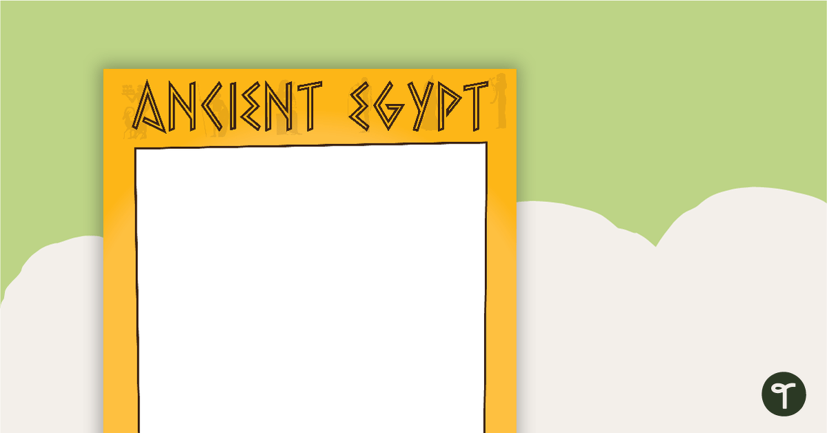 Ancient Egypt Page Border teaching resource