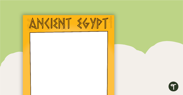 Go to Ancient Egypt Page Border teaching resource