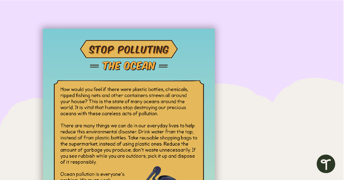 为Seq预览图像uencing Activity - Stop Polluting The Ocean (Persuasive Text) - teaching resource
