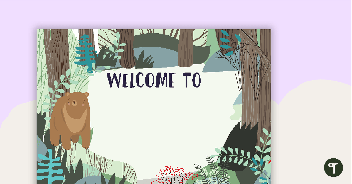 Preview image for Woodland Tales - Welcome Sign and Name Tags - teaching resource