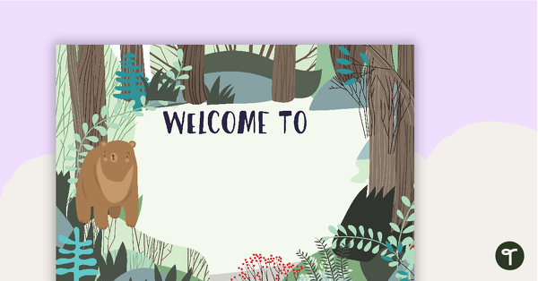 Woodland Tales - Welcome Sign and Name Tags teaching resource