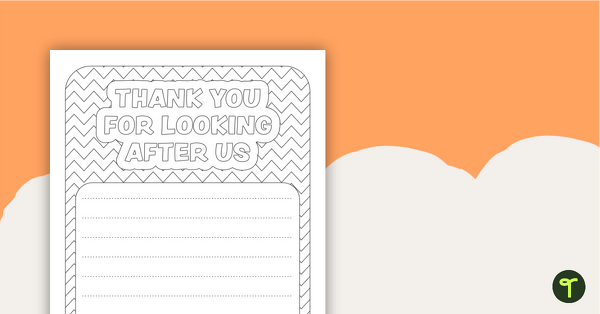 Go to Thank You for Looking After Us - Greeting Card and Letter Template teaching resource
