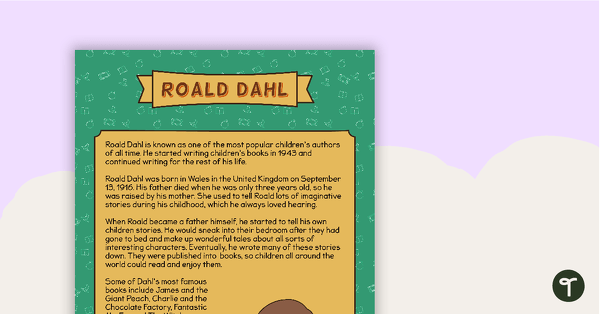 Go to Sequencing Activity - Roald Dahl (Informative Text) teaching resource