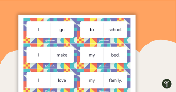 Image of Simple Sentence Dominoes (Version 1)