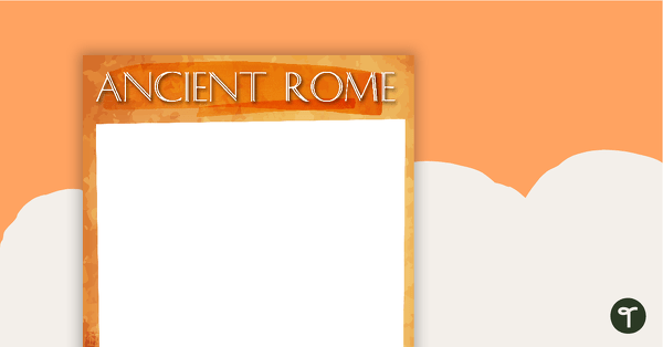 Go to Ancient Rome Page Borders teaching resource