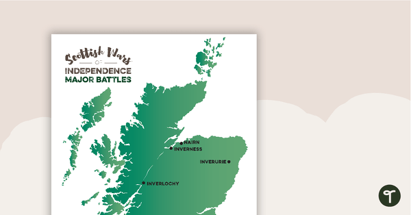 Scottish Wars of Independence Major Battles Poster teaching resource