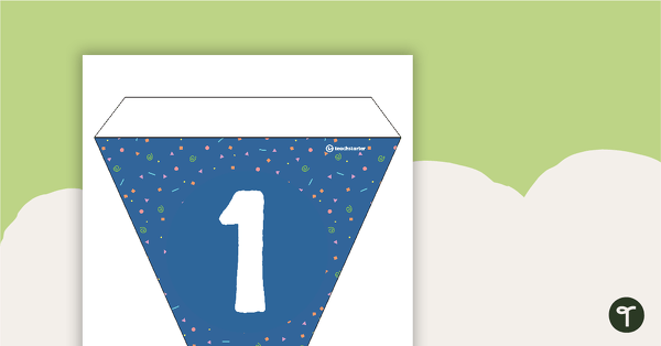Squiggles Pattern - Letters and Numbers Bunting teaching resource