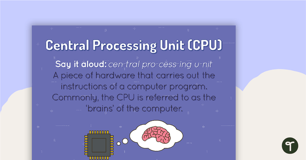 Go to Central Processing Unit Poster teaching resource