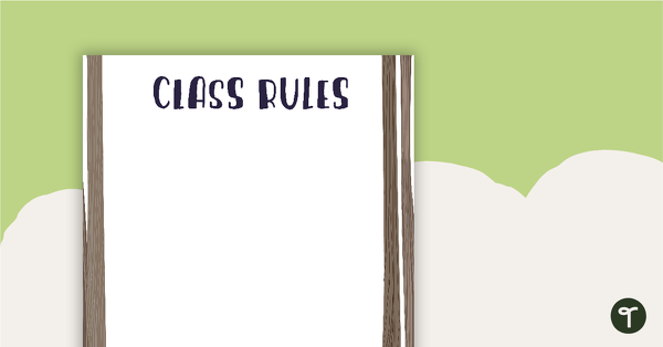 Woodland Tales - Class Rules teaching resource