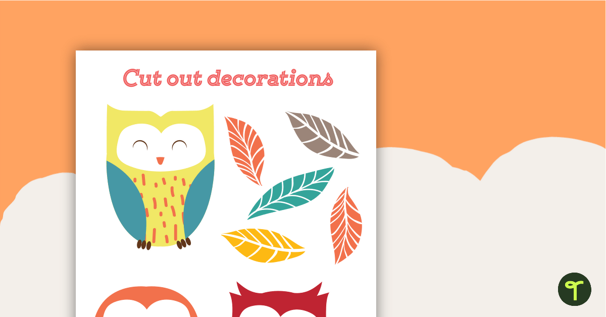 Owls - Cut Out Decorations teaching resource