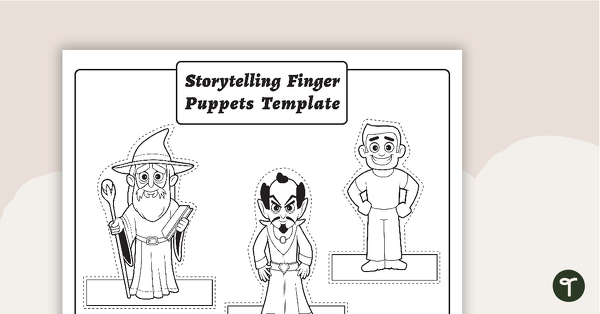 Go to Storytelling Finger Puppets Template teaching resource