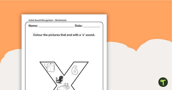 Preview image for Sound Recognition Worksheet (Lower Case) – Letter x - teaching resource