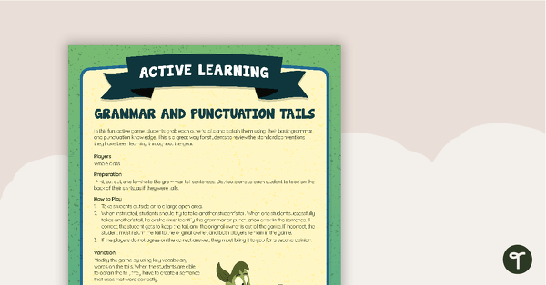 Preview image for Grammar and Punctuation Tails - Active Learning - teaching resource