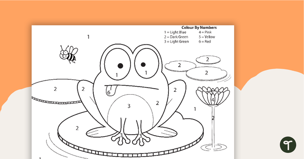 Frog in a Pond - Colour by Numbers teaching resource