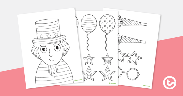 Preview image for Funky Uncle Sam Craft Activity - teaching resource