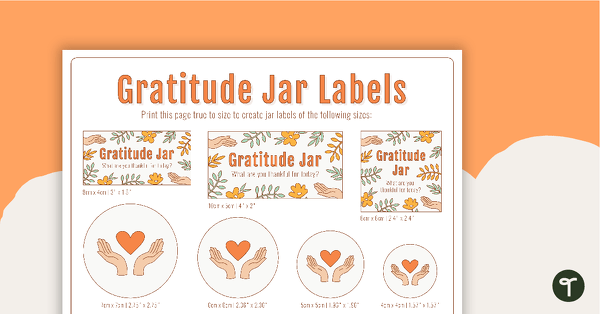 Gratitude Jar Cut and Assemble Kit teaching resource