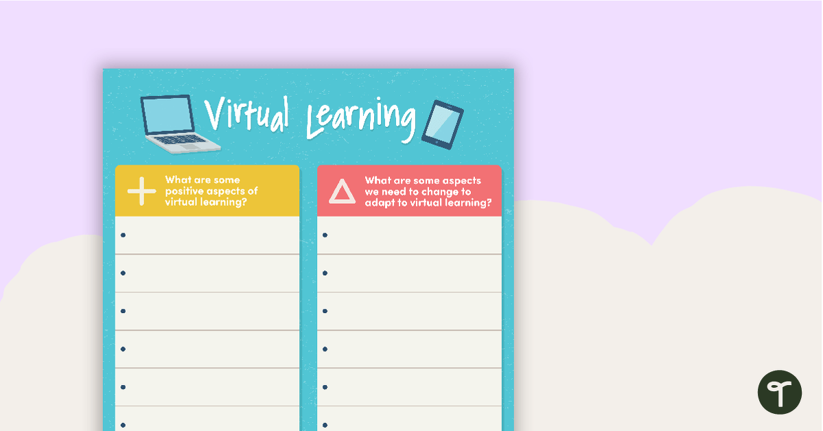 Virtual Learning – Plus/Delta Chart teaching resource