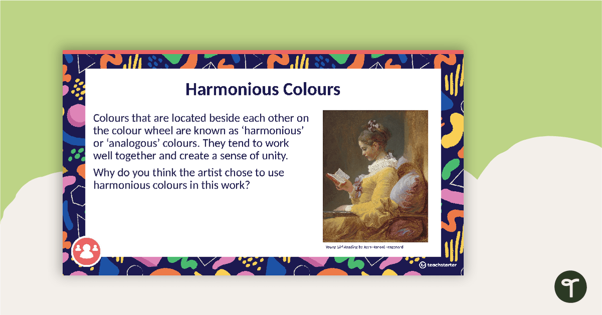 Visual Arts Elements Colour PowerPoint - Upper Years teaching resource