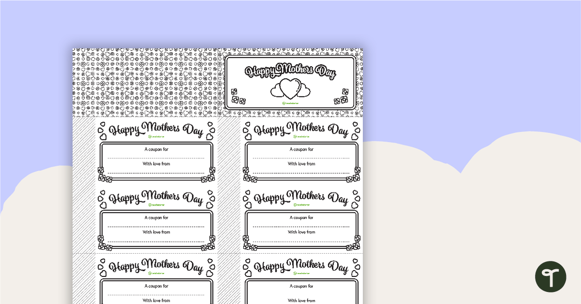 Mother's Day Coupon Booklet (Hearts) teaching resource