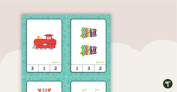 Go to Numbers 1–20 Peg Cards teaching resource