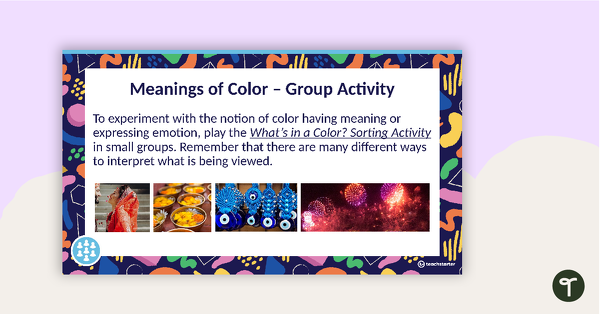 Visual Arts Elements Color PowerPoint - Upper Years teaching resource