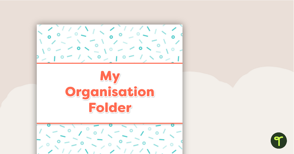 My Organisation Folder – Cover and Dividers teaching resource