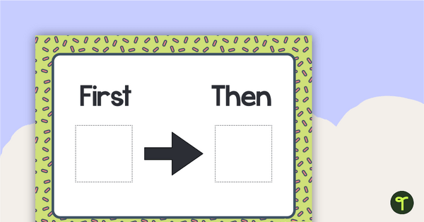 Visual First-Then Schedule teaching resource