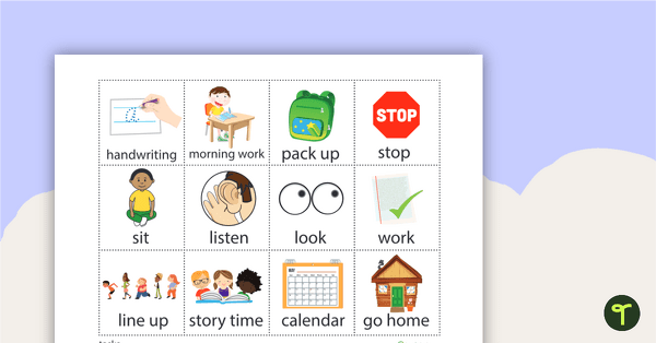 Visual First-Then Schedule for the Classroom teaching resource