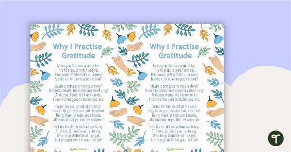 Go to Gratitude Journal Poem teaching resource