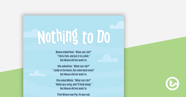 Go to Nothing to Do – Worksheet teaching resource