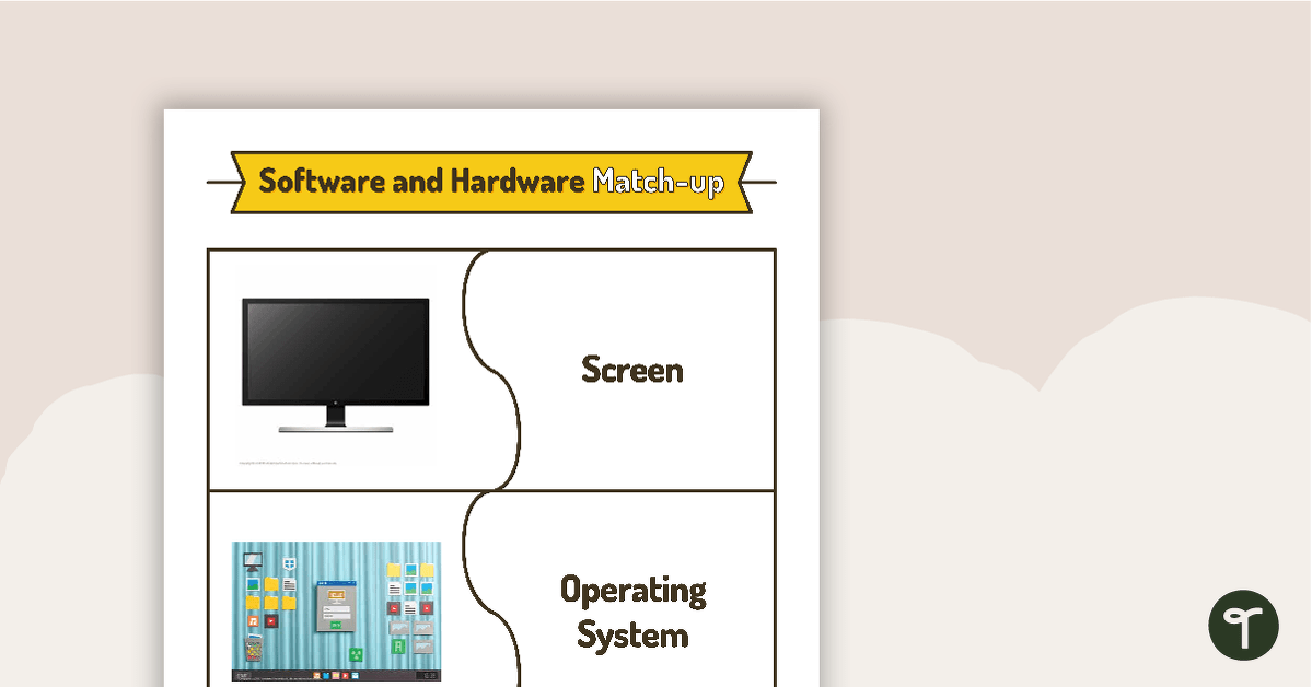 Software and Hardware Match-Up Activity teaching resource