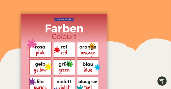 Go to Colours – German Language Poster teaching resource