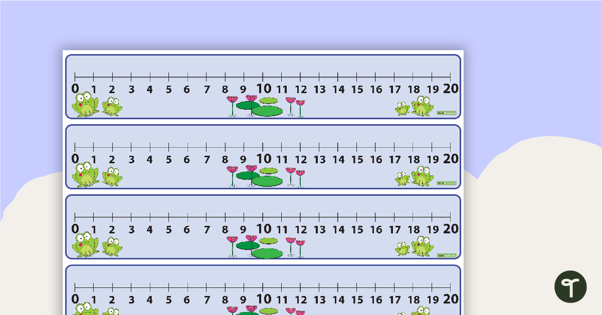 Number Line 0-20 - Frogs teaching resource