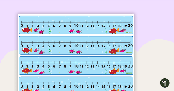 Go to Number Line 0-20 - Fish teaching resource