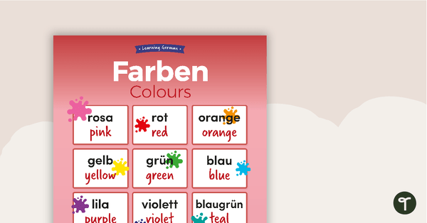 Go to Colours – German Language Poster teaching resource