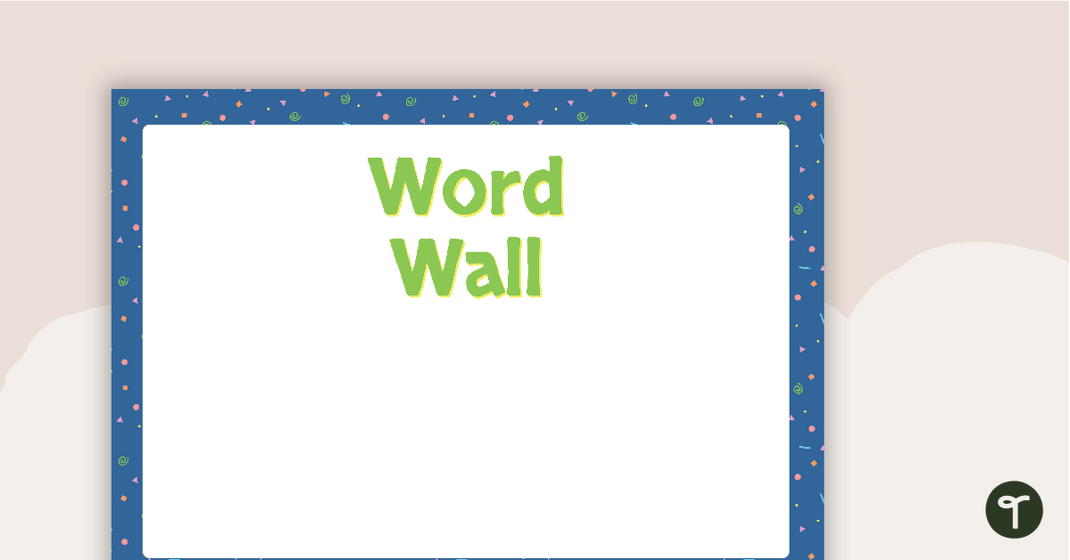 Preview image for Squiggles Pattern - Word Wall Template - teaching resource