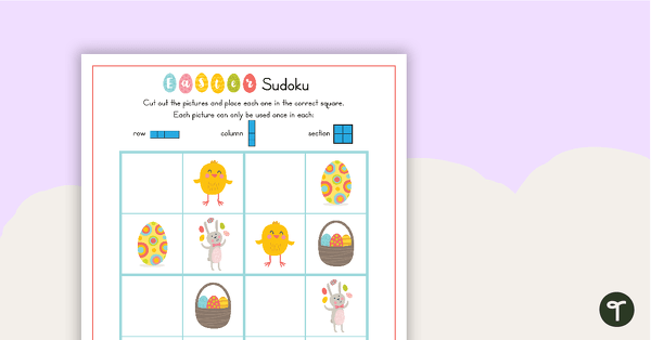 Go to 3 x Picture Sudoku Puzzles - Easter teaching resource