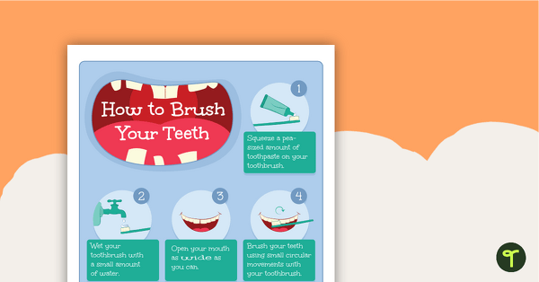 How to Brush Your Teeth - Procedures Poster teaching resource