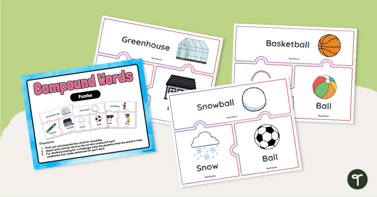 Compound Word Puzzles teaching resource