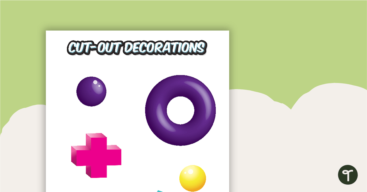 Preview image for Retro - Cut Out Decorations - teaching resource