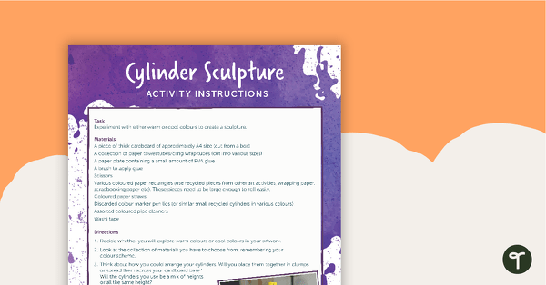 Preview image for Cylinder Sculpture Activity - teaching resource
