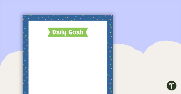 Go to Squiggles Pattern - Daily Goals teaching resource